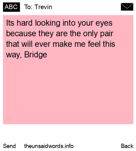 unsent message to Trevin