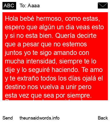 unsent message to Aaaa
