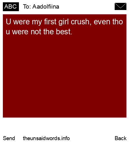 unsent message to Aadolfiina