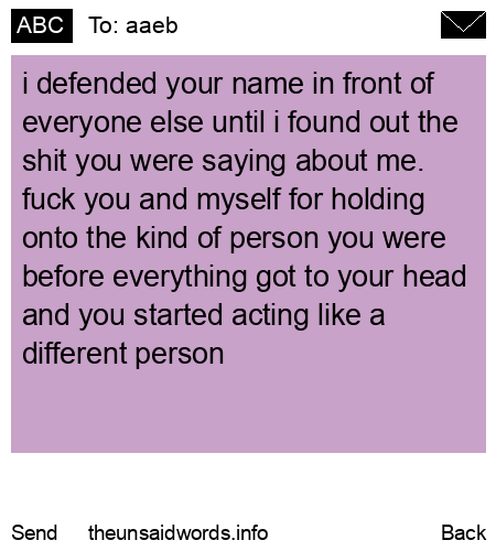 unsent message to aaeb