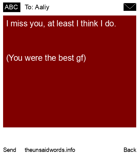unsent message to Aaliy