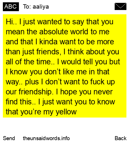 unsent message to aaliya