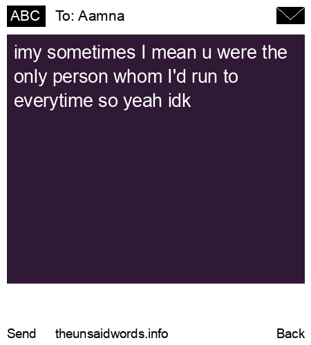 unsent message to Aamna