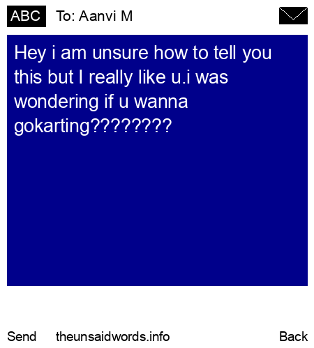 unsent message to Aanvi M