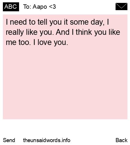 unsent message to Aapo <3