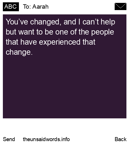 unsent message to Aarah