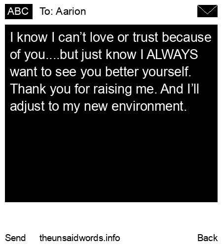 unsent message to Aarion