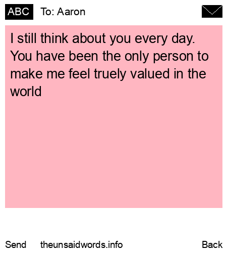 unsent message to Aaron