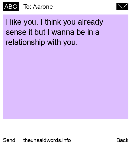 unsent message to Aarone