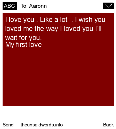unsent message to Aaronn