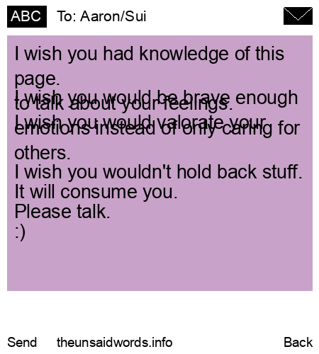 unsent message to Aaron/Sui