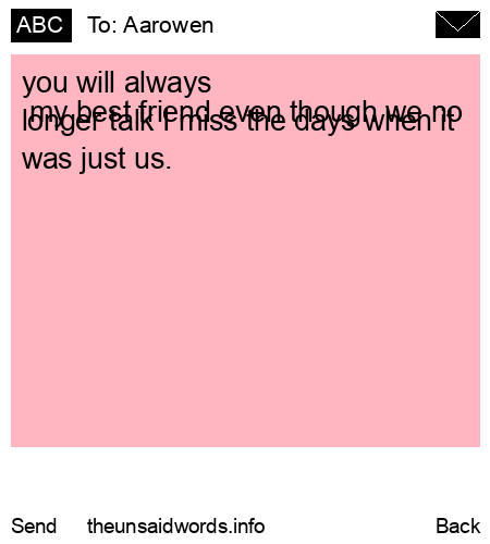 unsent message to Aarowen 
