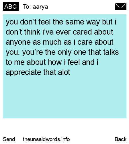 unsent message to aarya