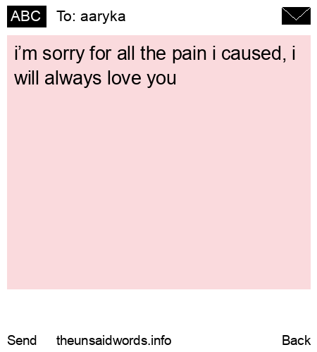 unsent message to aaryka