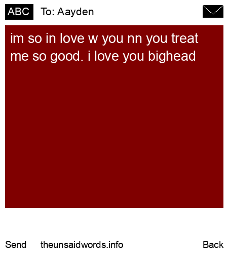 unsent message to Aayden 