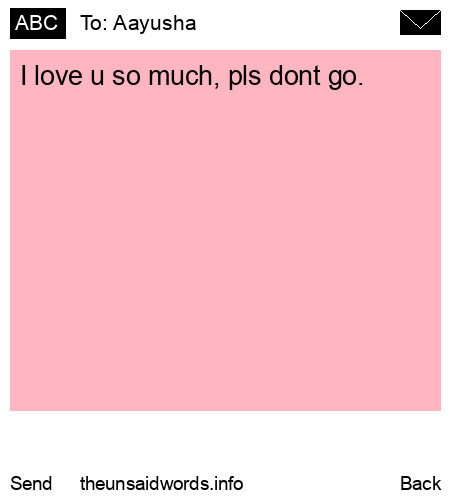 unsent message to Aayusha