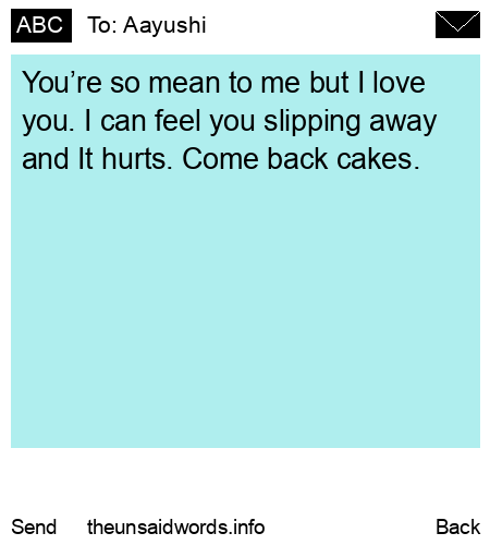 unsent message to Aayushi