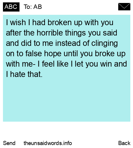 unsent message to AB