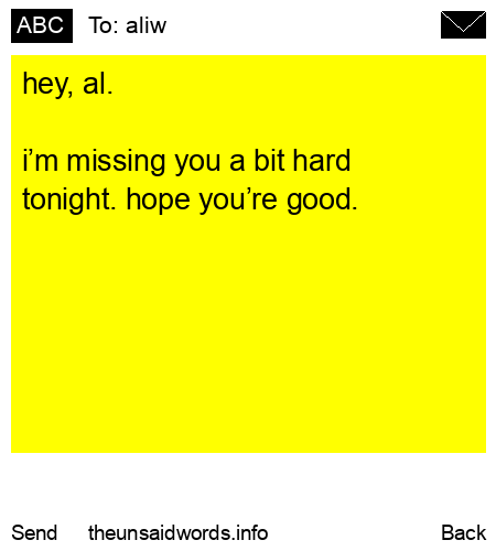 unsent message to aliw