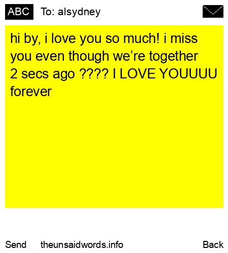 unsent message to alsydney