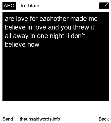unsent message to blain