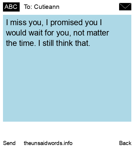 unsent message to Cutieann