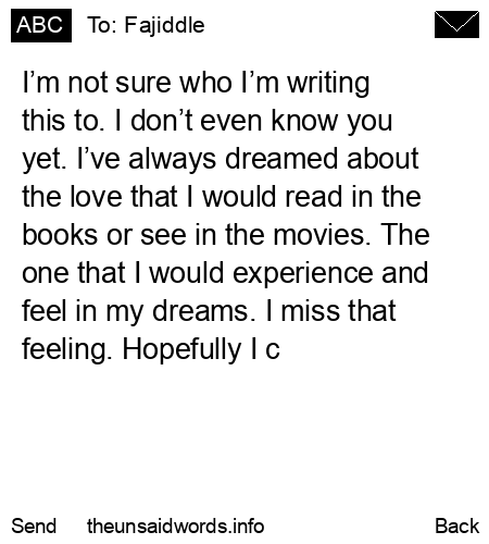 unsent message to Fajiddle