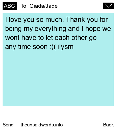 unsent message to Giada/Jade