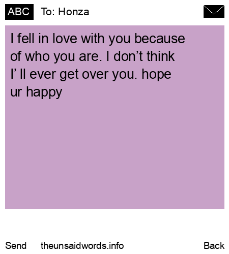 unsent message to Honza
