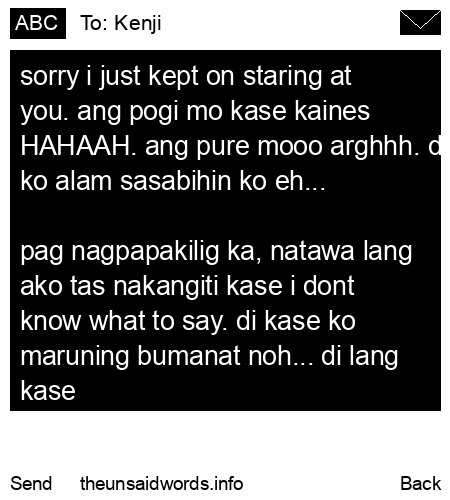 unsent message to Kenji