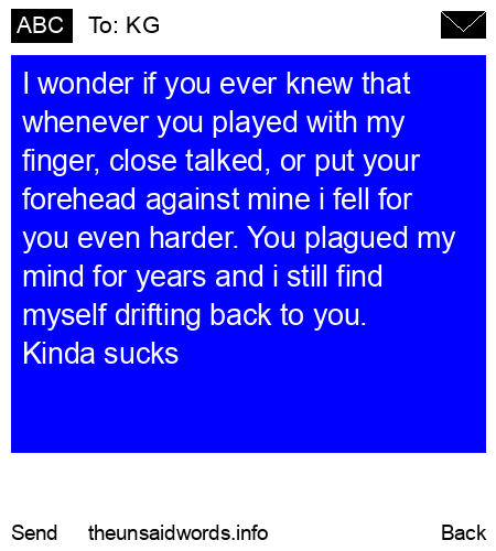 unsent message to KG