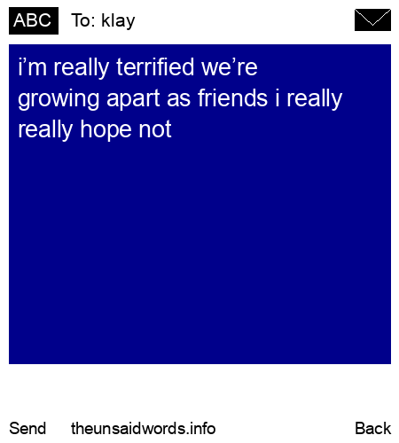 unsent message to klay