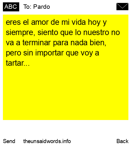 unsent message to Pardo