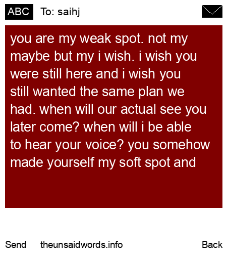 unsent message to saihj