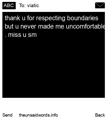 unsent message to viatic