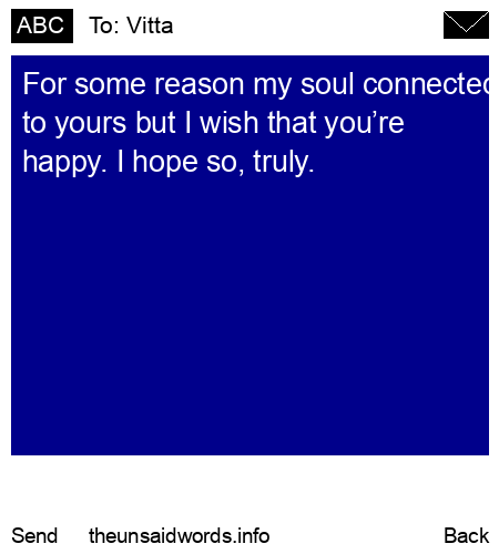 unsent message to Vitta 