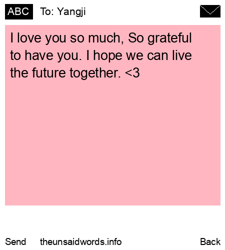 unsent message to Yangji