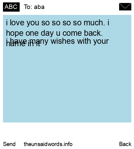 unsent message to aba