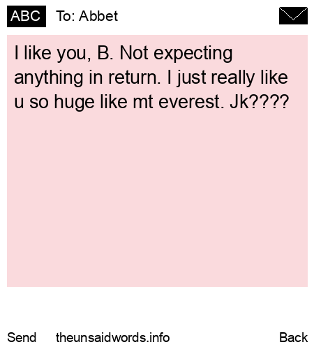 unsent message to Abbet