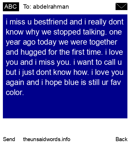 unsent message to abdelrahman