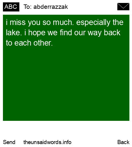 unsent message to abderrazzak 