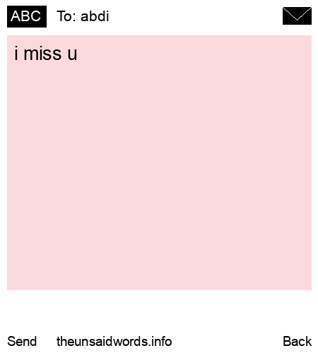 unsent message to abdi
