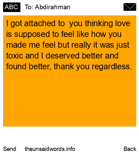 unsent message to Abdirahman