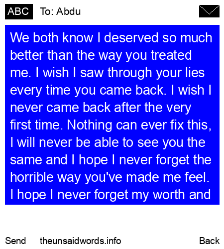 unsent message to Abdu