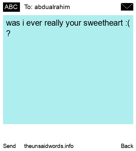 unsent message to abdualrahim
