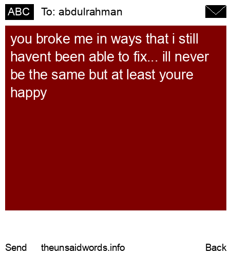 unsent message to abdulrahman