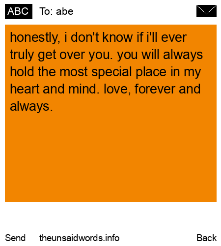 unsent message to abe