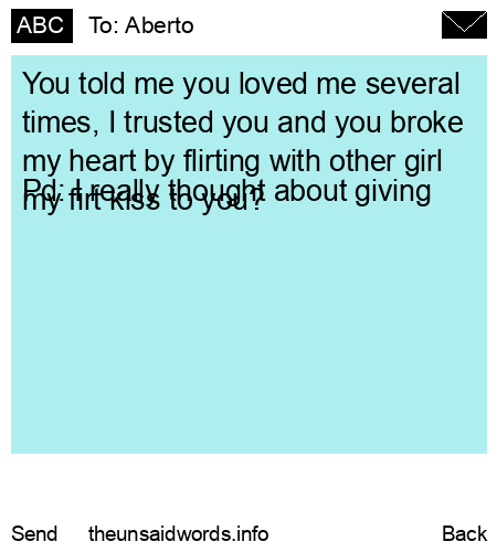 unsent message to Aberto