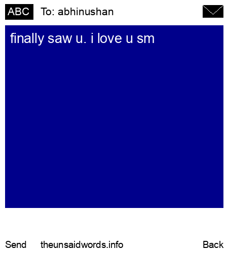 unsent message to abhinushan