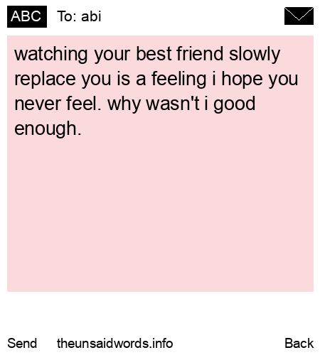 unsent message to abi